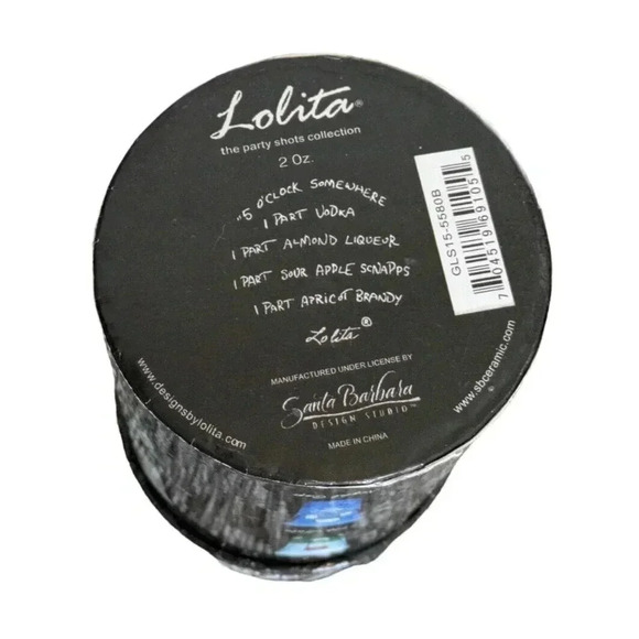 Lolita Party Shots 5 O'Clock Somewhere 2 oz Hand Painted Shot Glass With Box - Picture 5 of 5